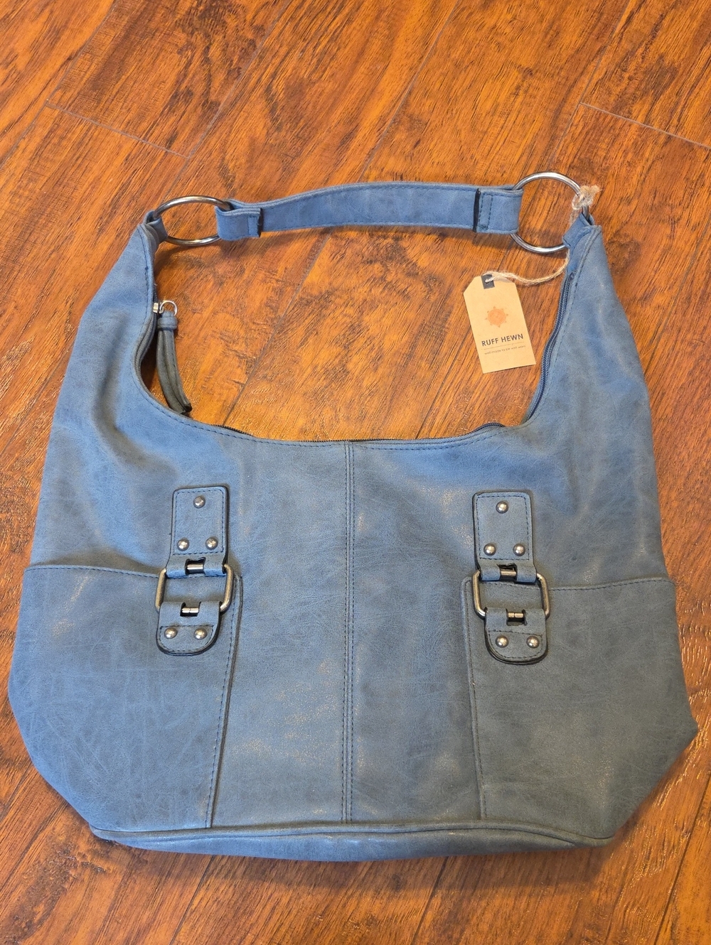 Ruff Hewn Denim Blue Hobo Shoulder Bag Nwt